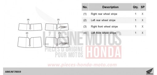 KIT,WHEEL STRIPE *GOLD1* CRF1100DR de 2024
